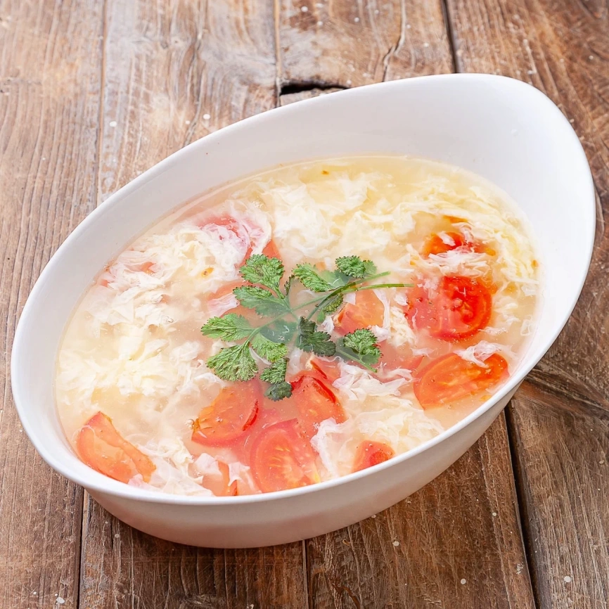 Суп с яйцом и помидорами фото 1